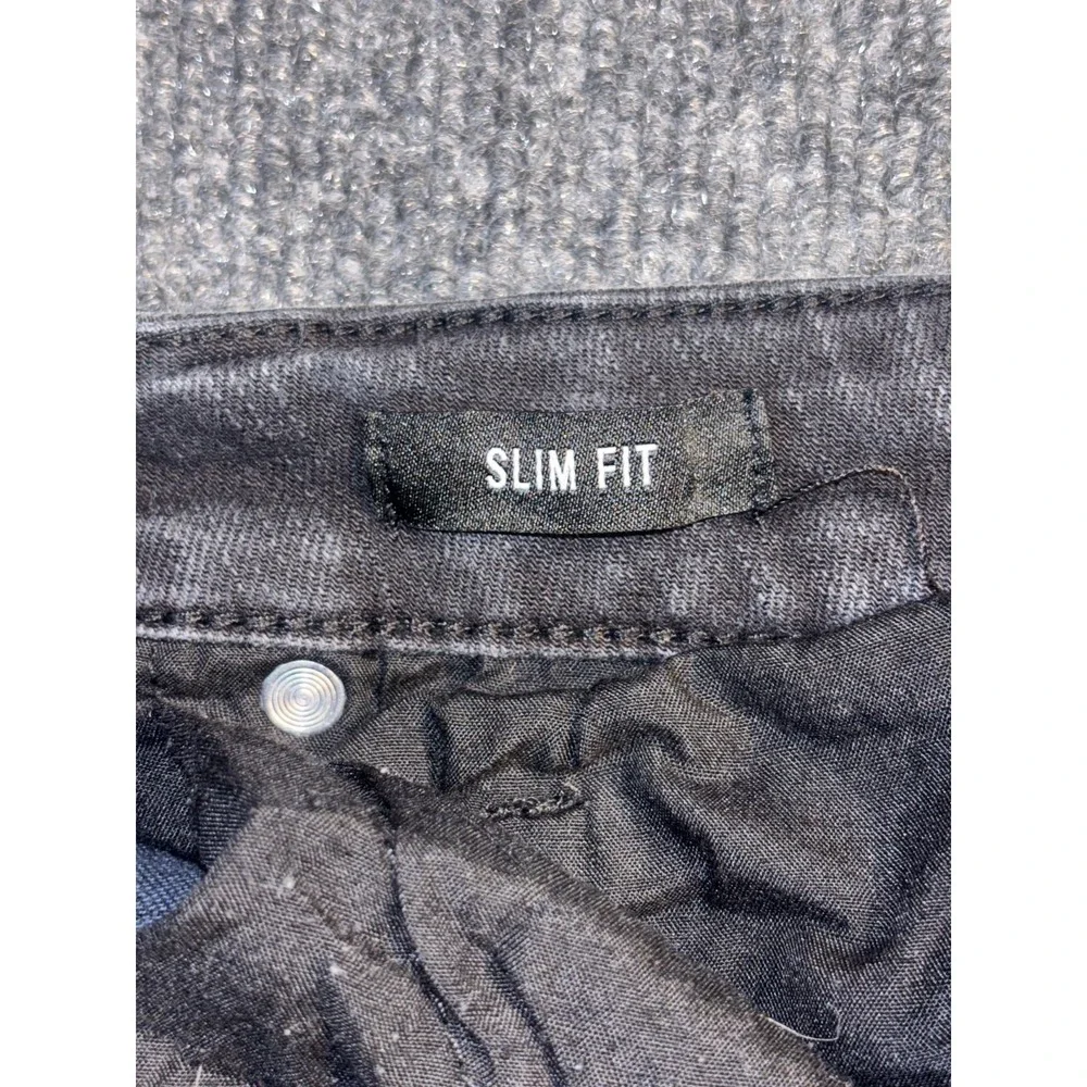 FOREVER 21 Skinny Jeans Mens 30/30 Black Denim Slim Fit Mid Rise Comfort Stretch